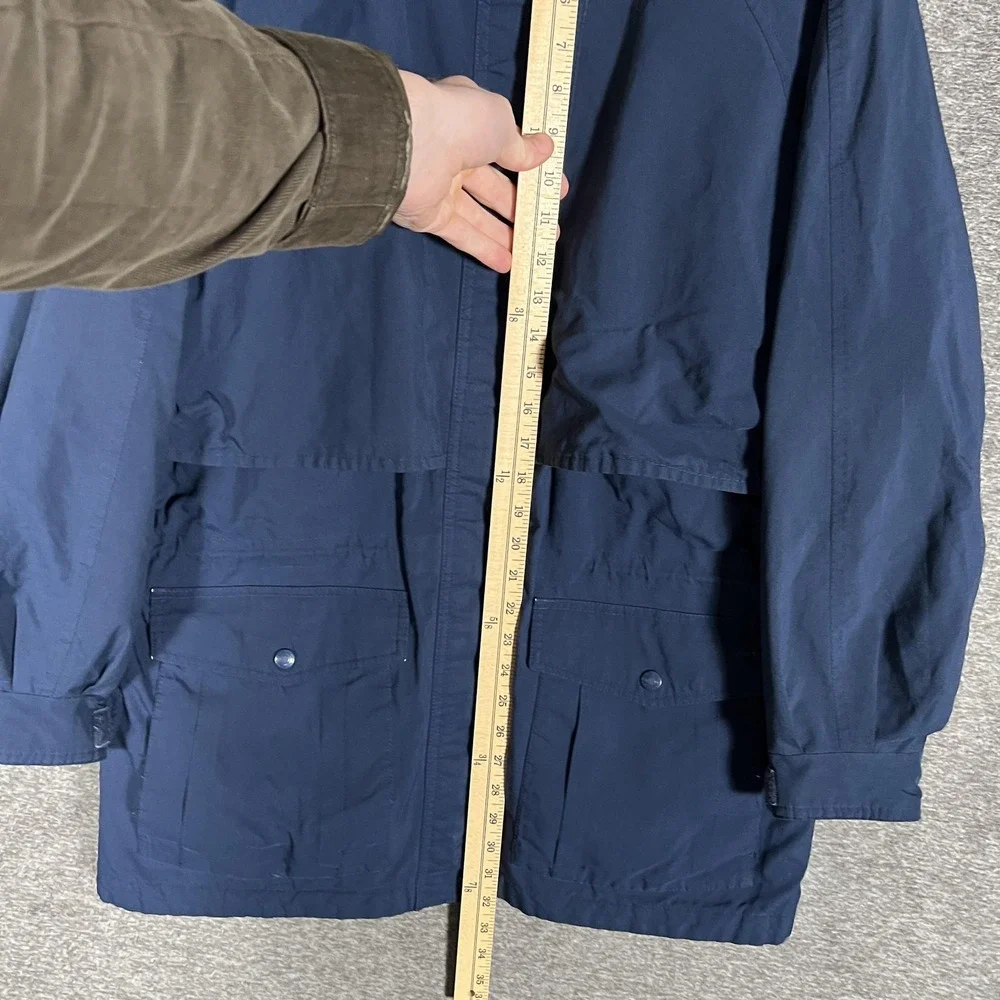 Vintage Eddie Bauer Jacket Mens Large Blue Gore-Tex Parka Hooded Waterproof‎ 90s